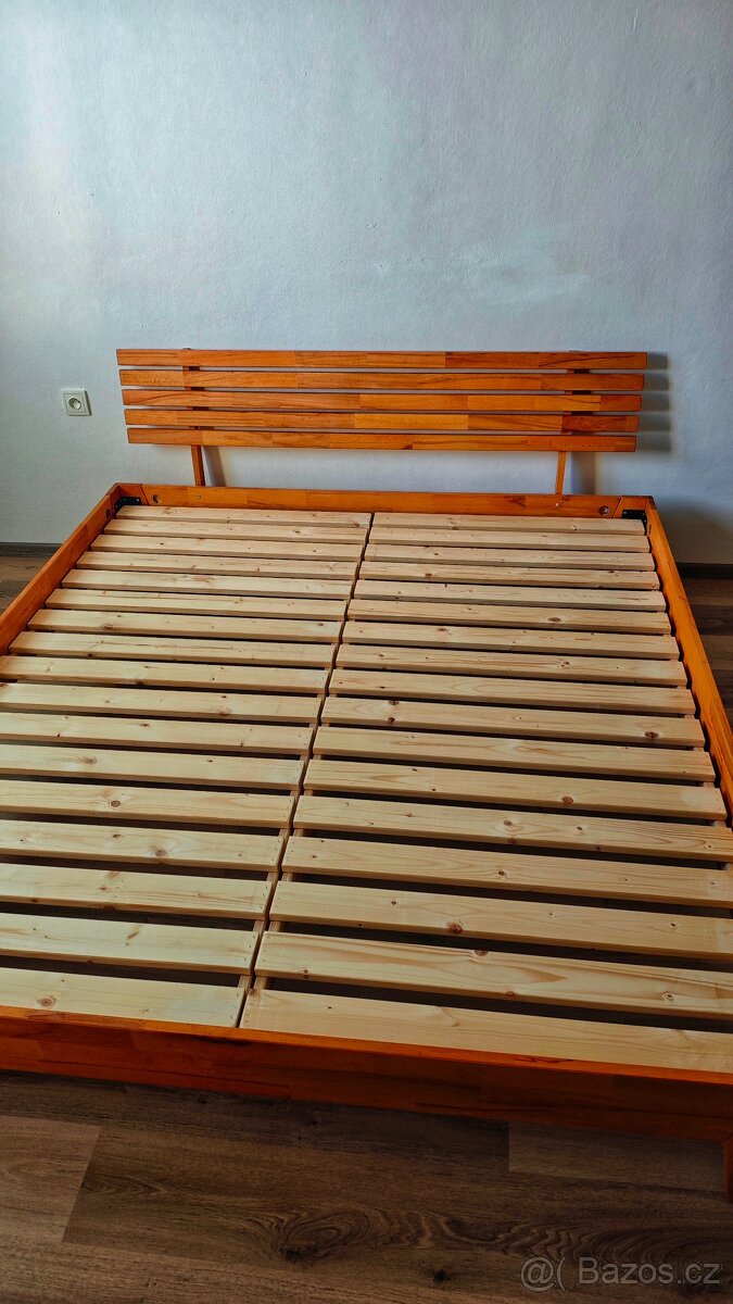 Manželská postel buk masiv 180x200 - 3