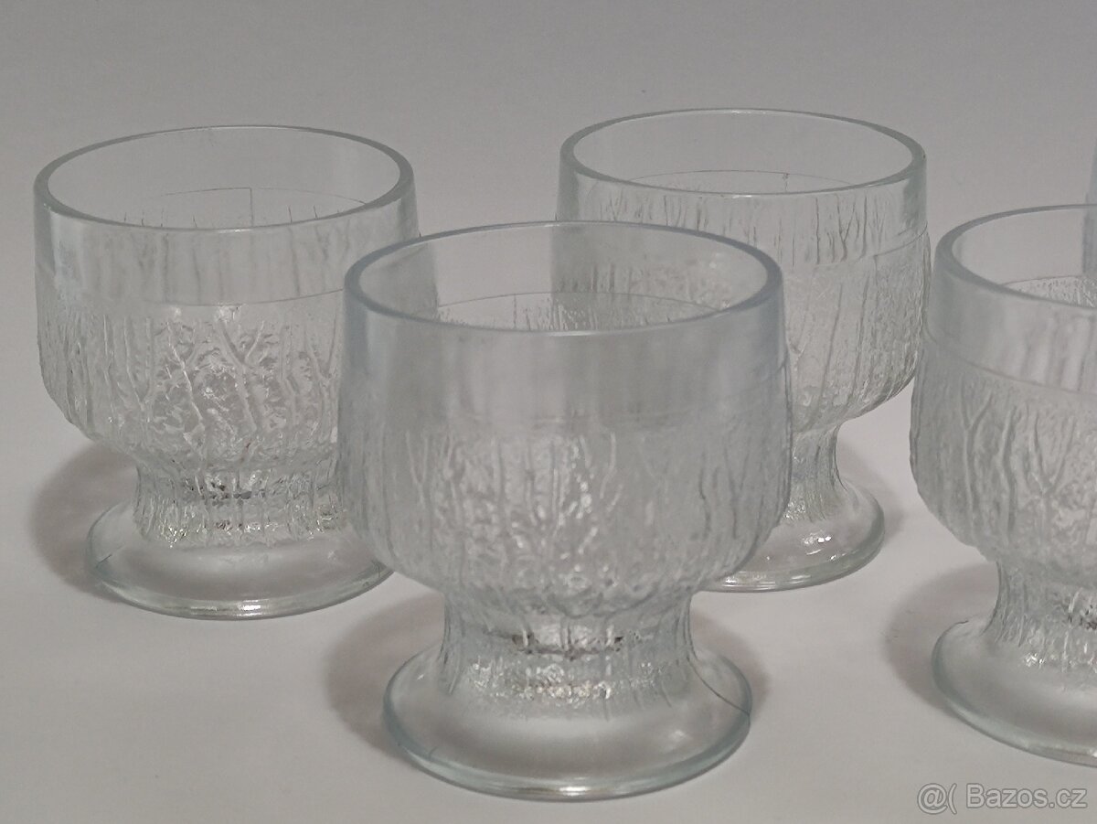 Retro poháry, staré misky, lisované sklo, ČSSR, pošta 69.- - 3