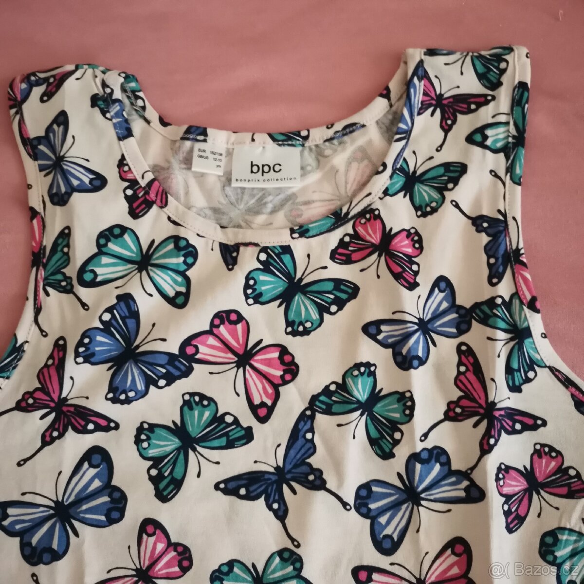 Dívčí letní šatičky bavlněné s motýlkama - 3