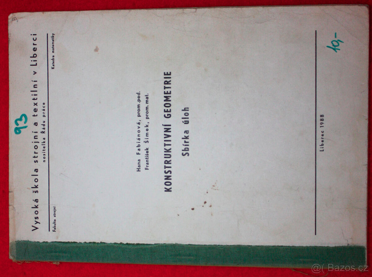 Matematika, Konstruktivní geometrie Liberec CENA KOMPLET - 3