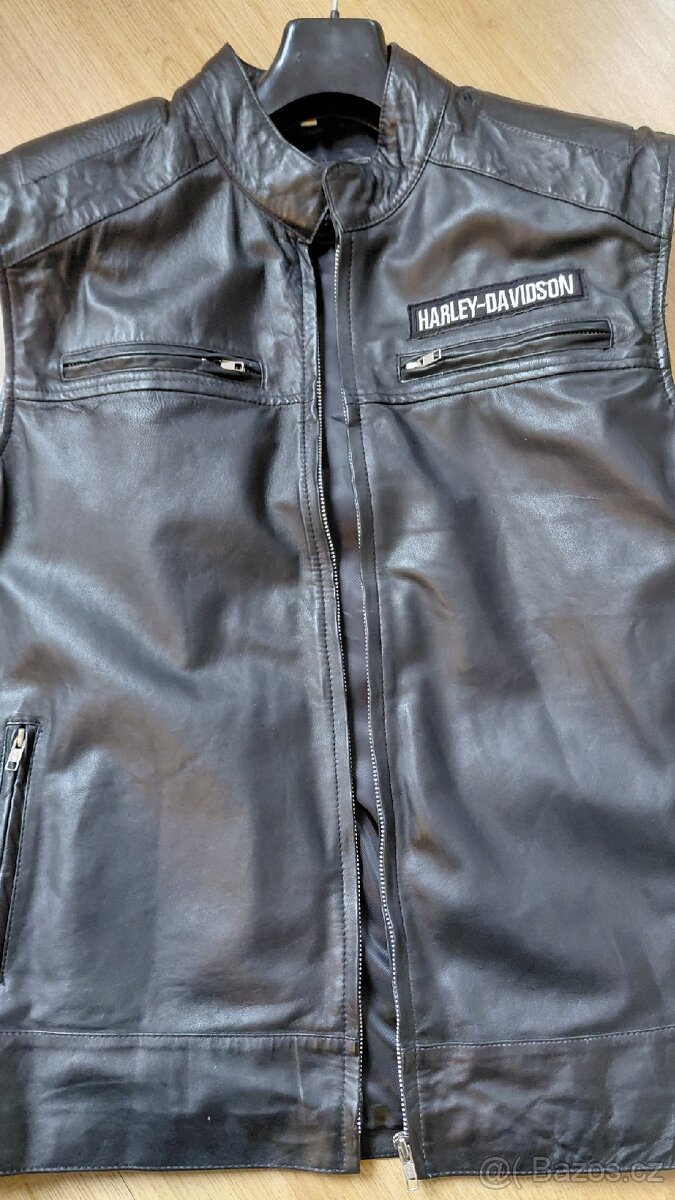 Kožená vesta s logem Harley Davidson - 3