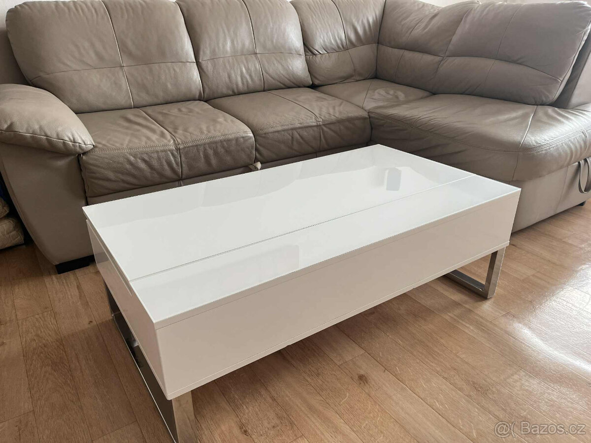 Konferenční stolek bílý - 3