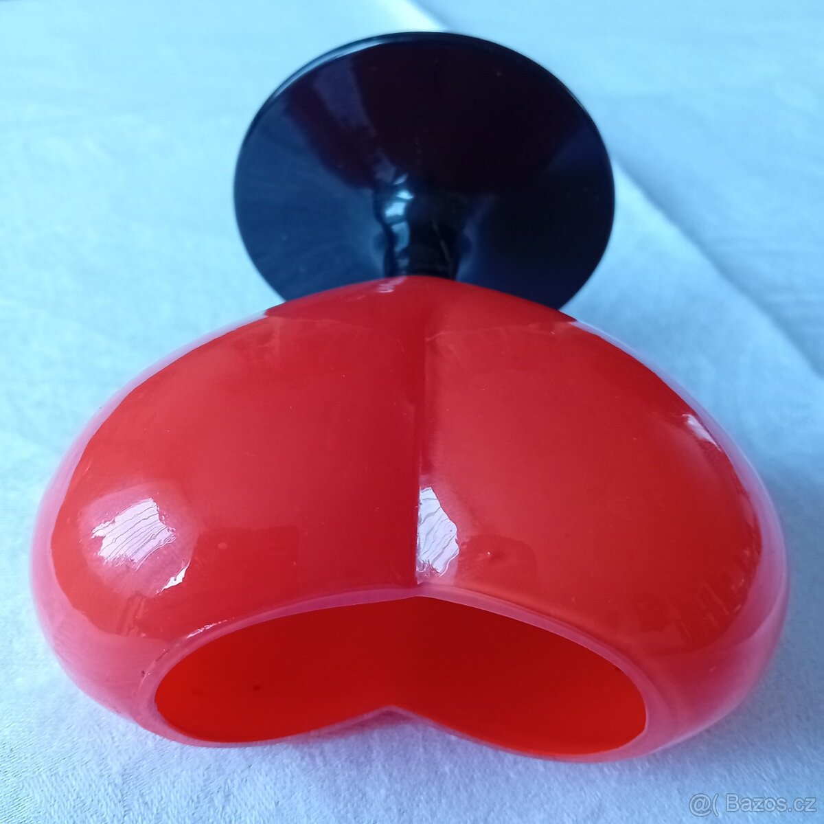 Historická vázička srdce - tango sklo - 3