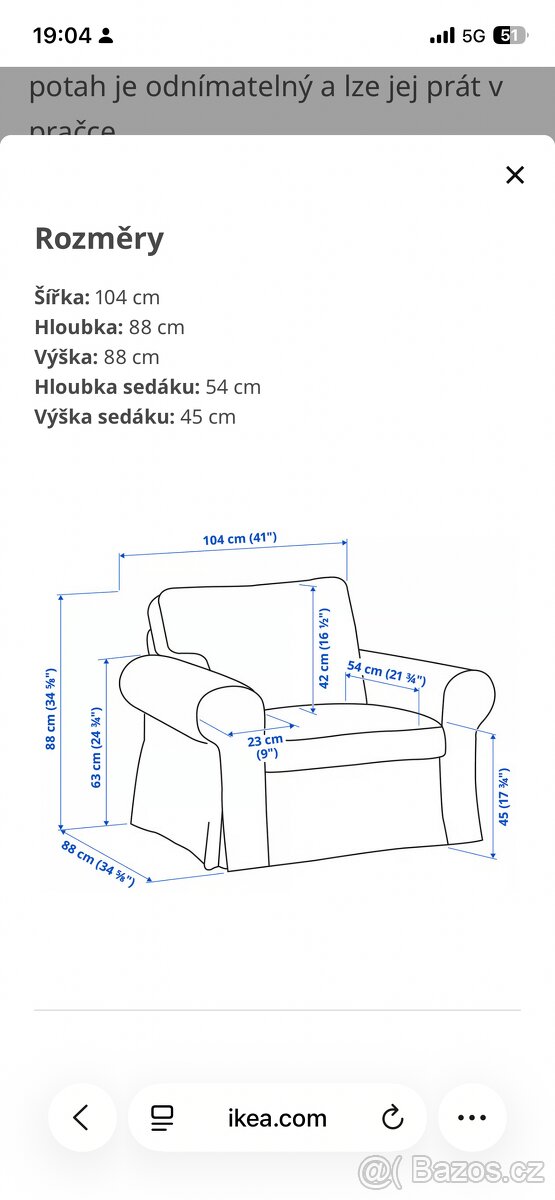 Křeslo IKEA EKTORP - 3