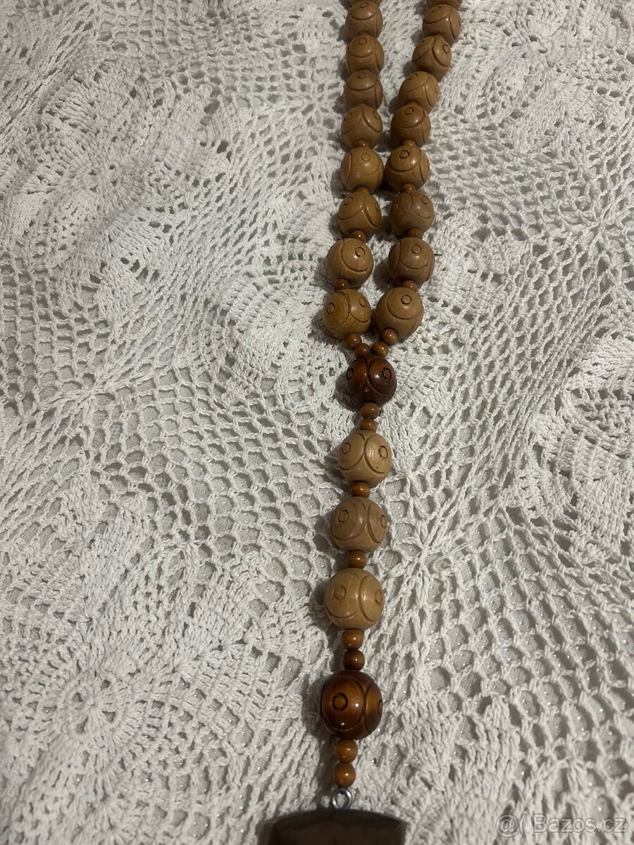 Velký dřevěný růženec 120cm - 3