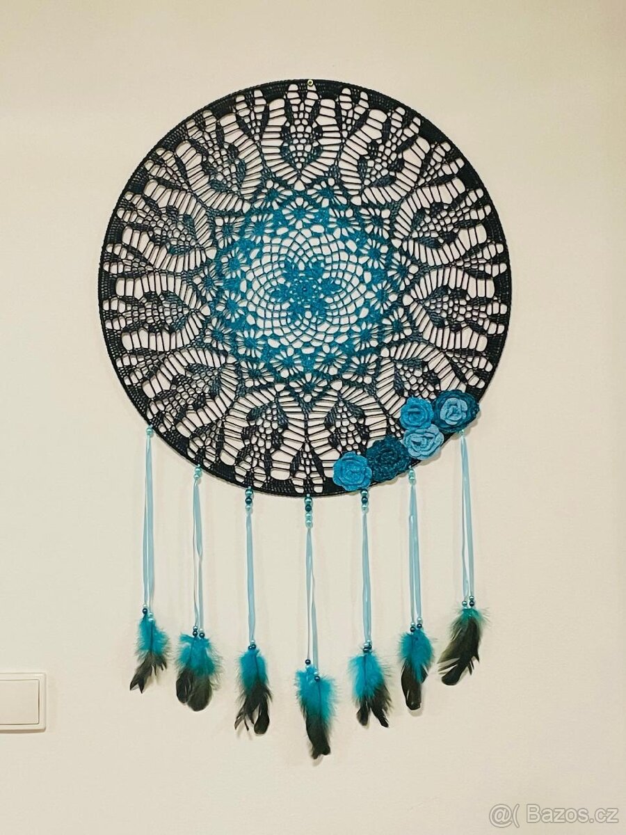 Velká mandala2, lapač snů, dekorace na stěnu - 3