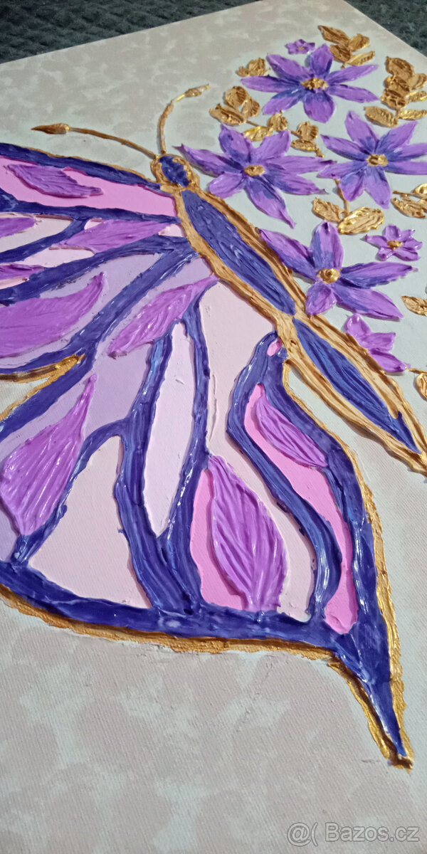 Obraz 3D pasta KVĚTINOVÝ MOTÝL - 3