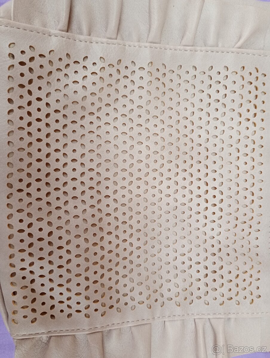 Kabelka béžová perleťová d - 3