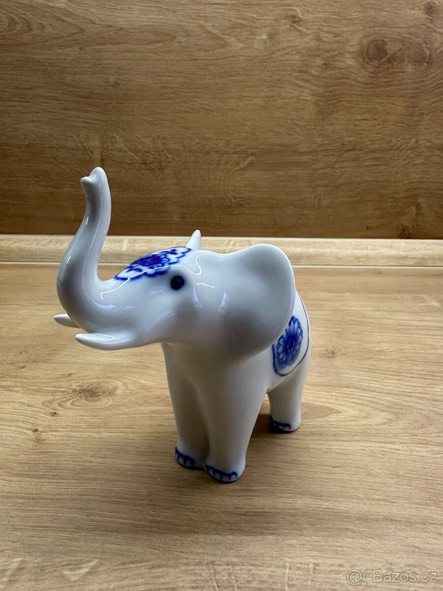 Slon Cibulak, originál porcelán Dubí - 3