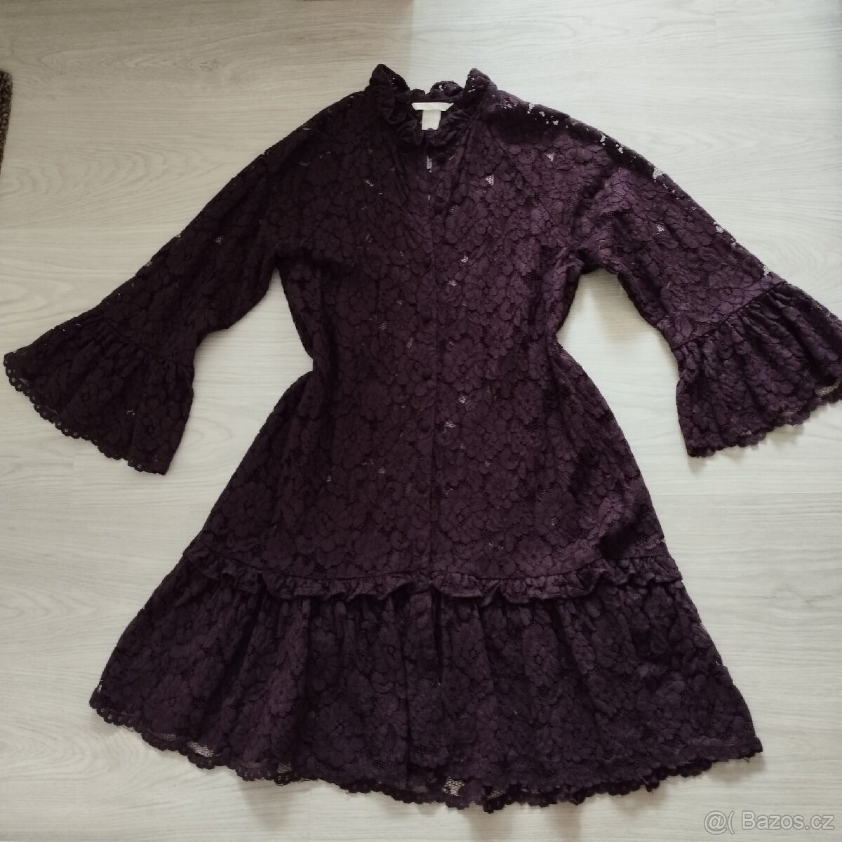 Krajkové šaty vínové zn.H&M - 3