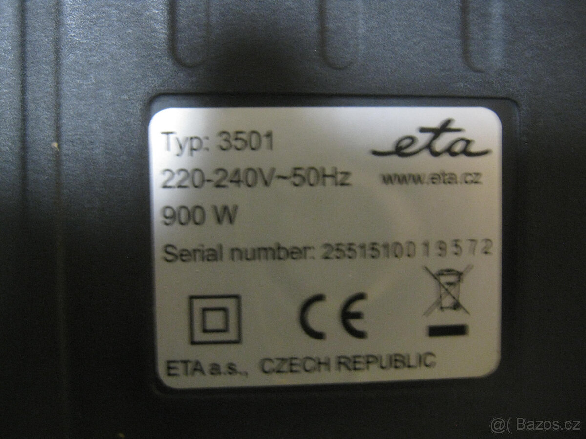 Prodám vysavač ETA Manoa Animal 3501 90000 černý. - 3