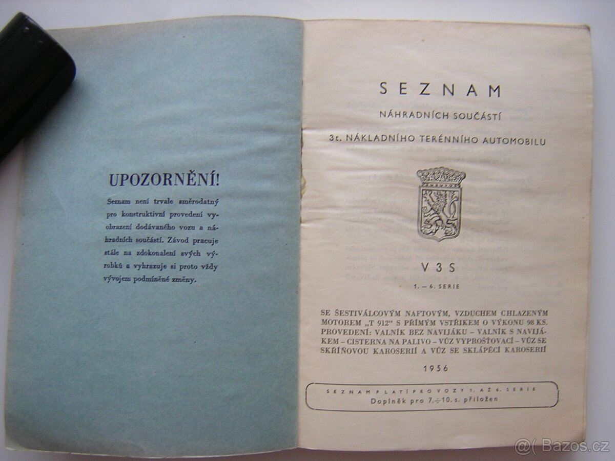 Praga V3S - Seznam náhradních dílů praga v3s