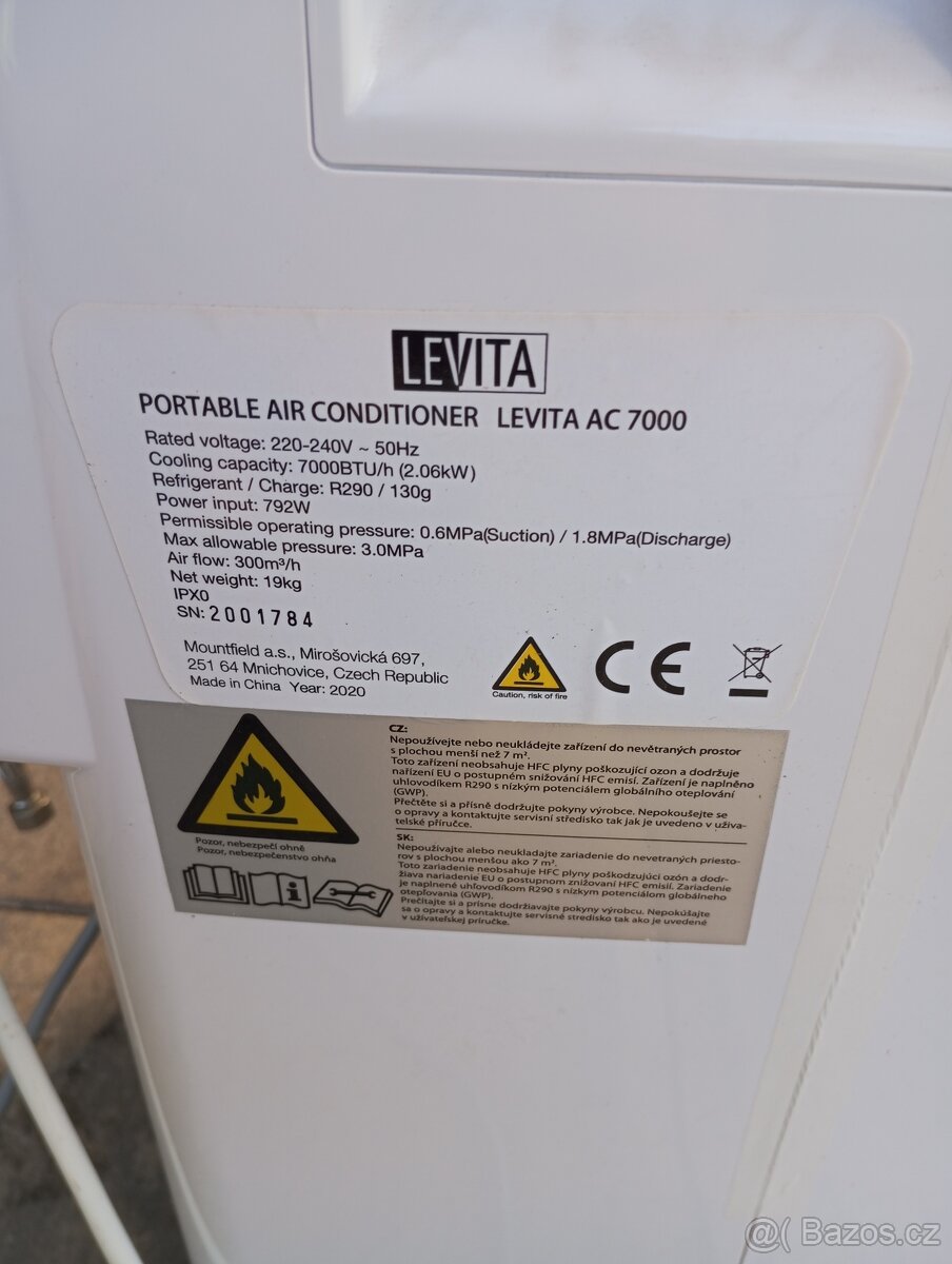 Mobilní klimatizace Levita AC 7000 – JAK NOVÁ, nepoužitá - 3