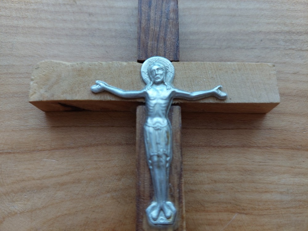 Nový dřevěný křížek olivovníku, Ježíš Kristus na kříži SLEVA - 3