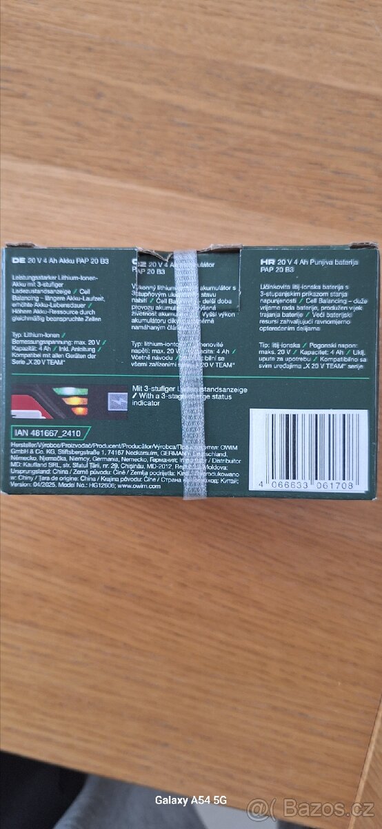 Parkside baterie 20V 4Ah. - 3