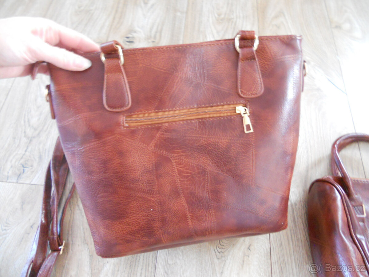 Hnědá kabelka, kabelky, 6 ks, NOVÉ - 3