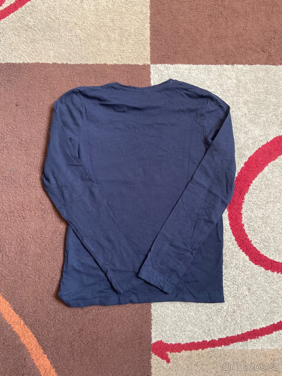 Modré tričko s dlouhým rukávem 158/164 - 3