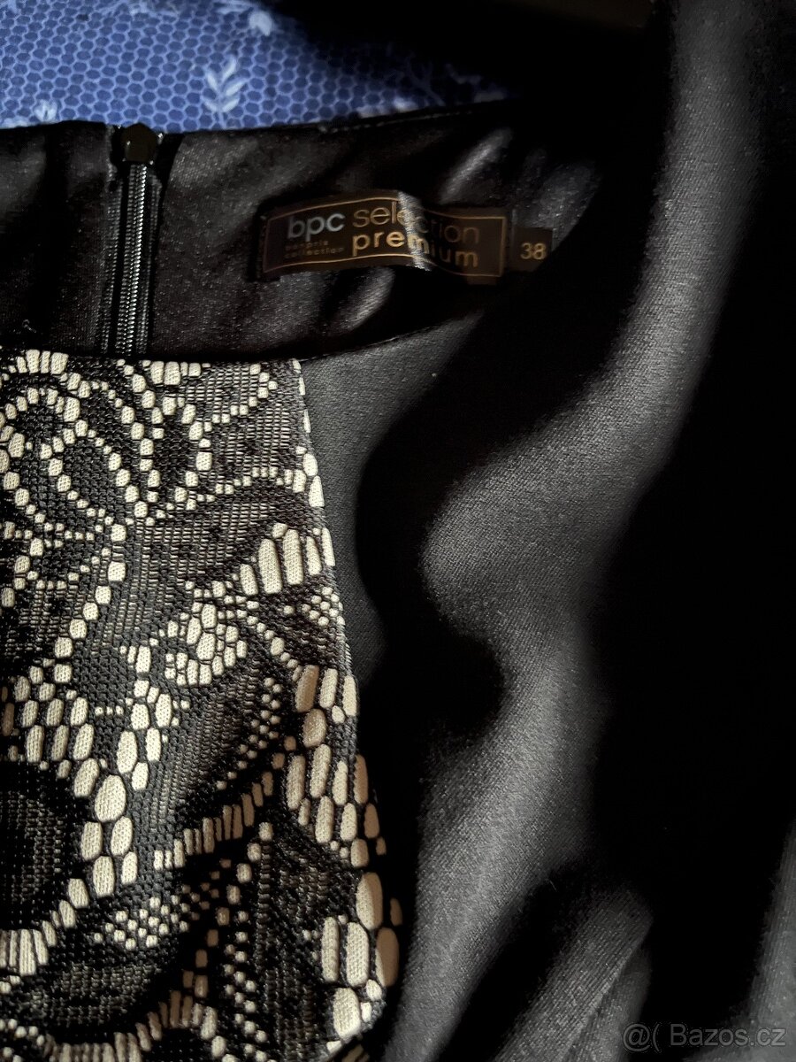 pouzdrové černé šaty vel.38 - 3