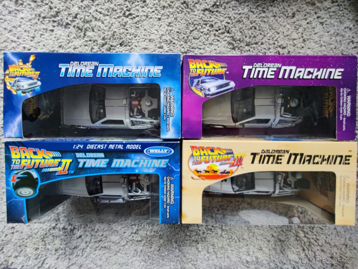1:24 WELLY DELOREAN BACK TO THE FUTURE TIME MACHINE NOVY SET - 3