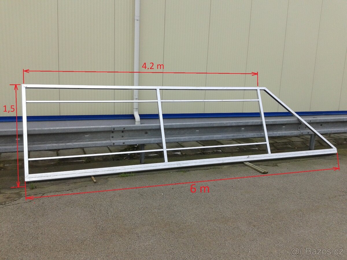 Brána posuvná samonosná, NOVÁ, ZINKOVANÁ, 6m, CZ výroba - 3
