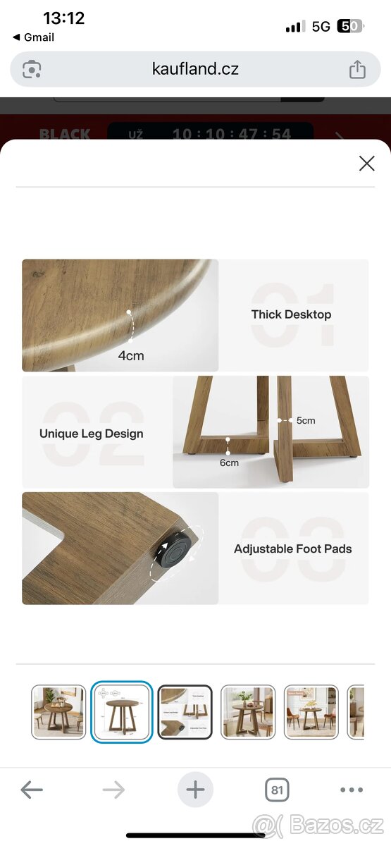 Jídelní stůl 80cm - 3