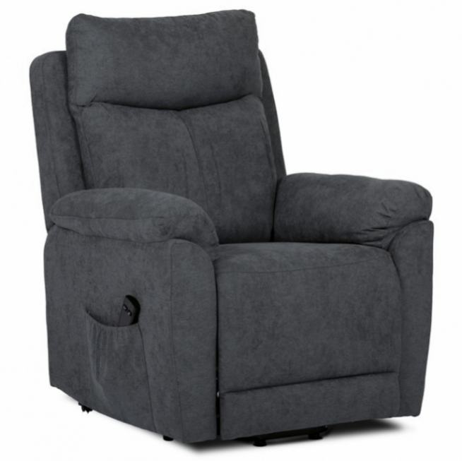 Relaxační křeslo, elektrické ovládání, šedá látka TV-336 - 3