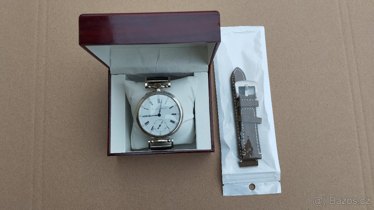 Krásné starožitné STŘÍBRNÉ hodinky IWC Schaffhausen +pásek - 3