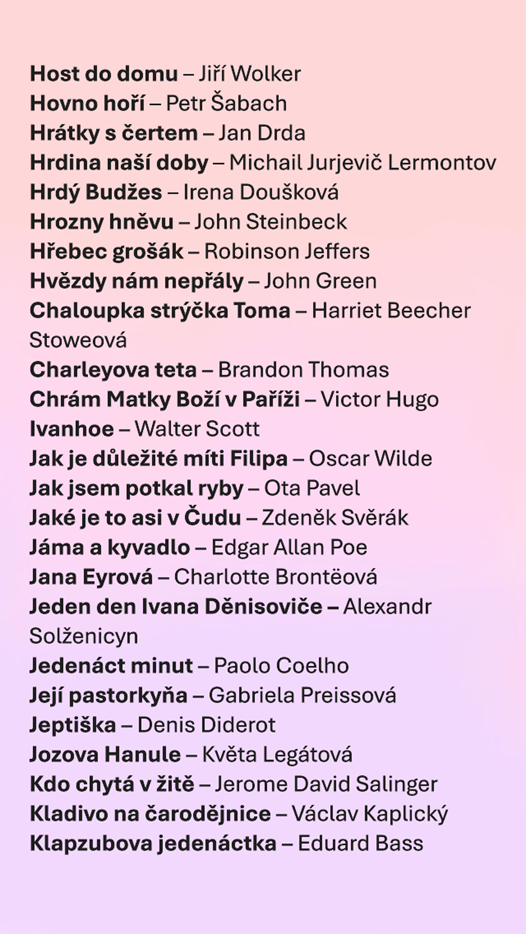 Vypracované maturitní otázky - český jazyk (ČJ) - četba - 3