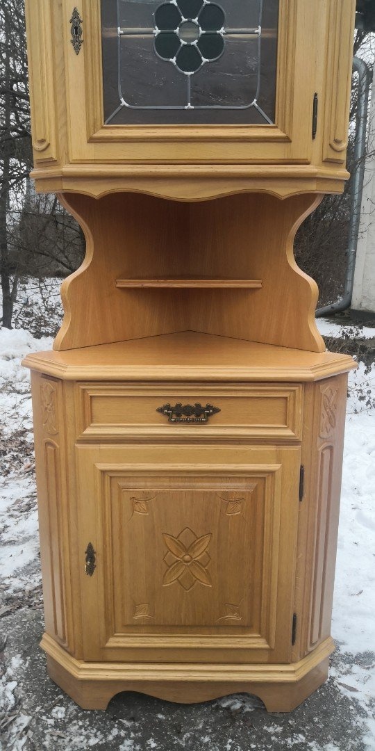 Rustikální masivní rohový příborník - 3