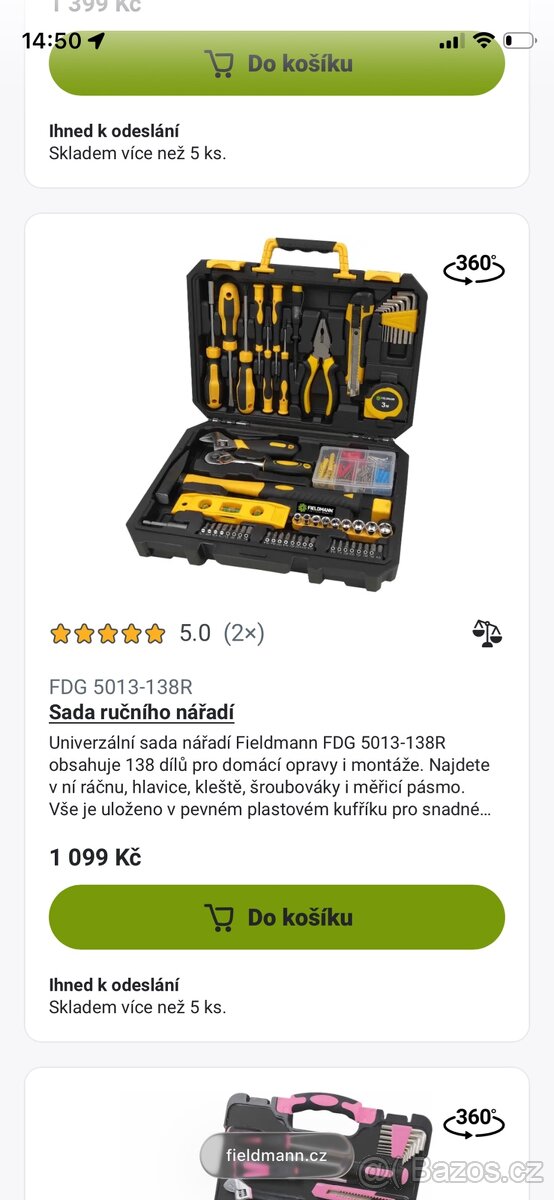 Sada nářadí Fieldmann 138ks - 3