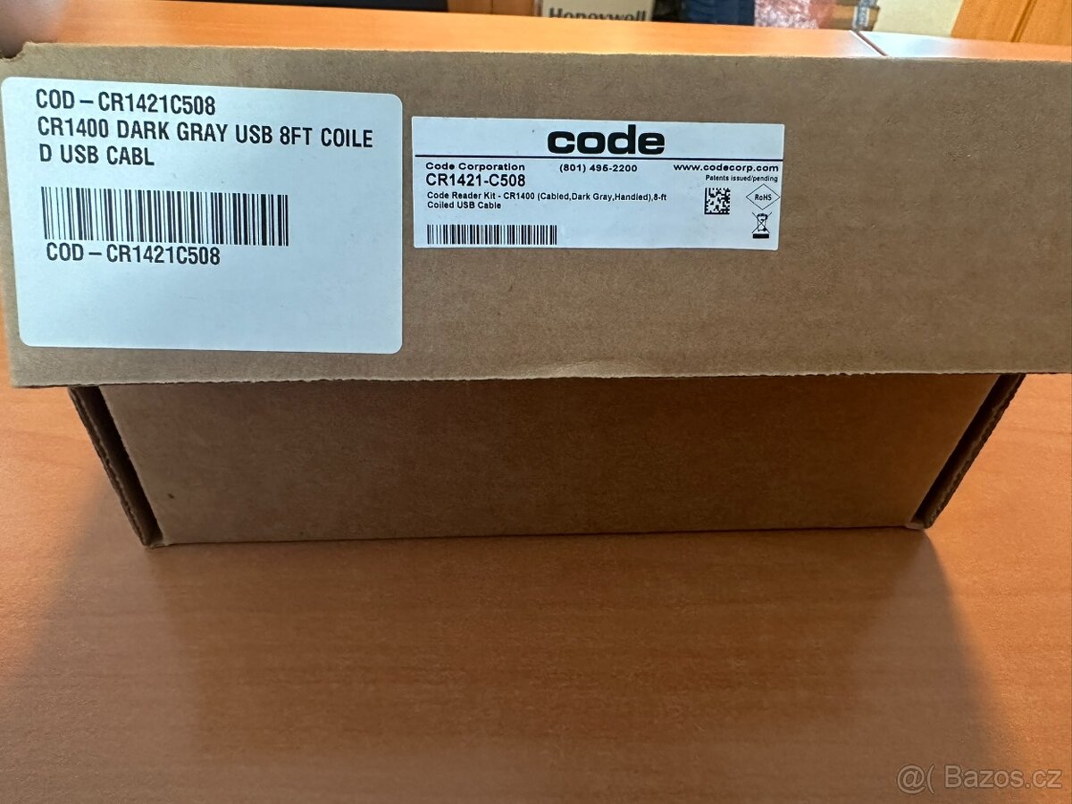 Snímač - CR1400, Dark Gray, 8-ft Coiled USB Cable- CODECORP - 3