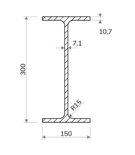 IPE 300 nosník, překlad 4150mm - 3