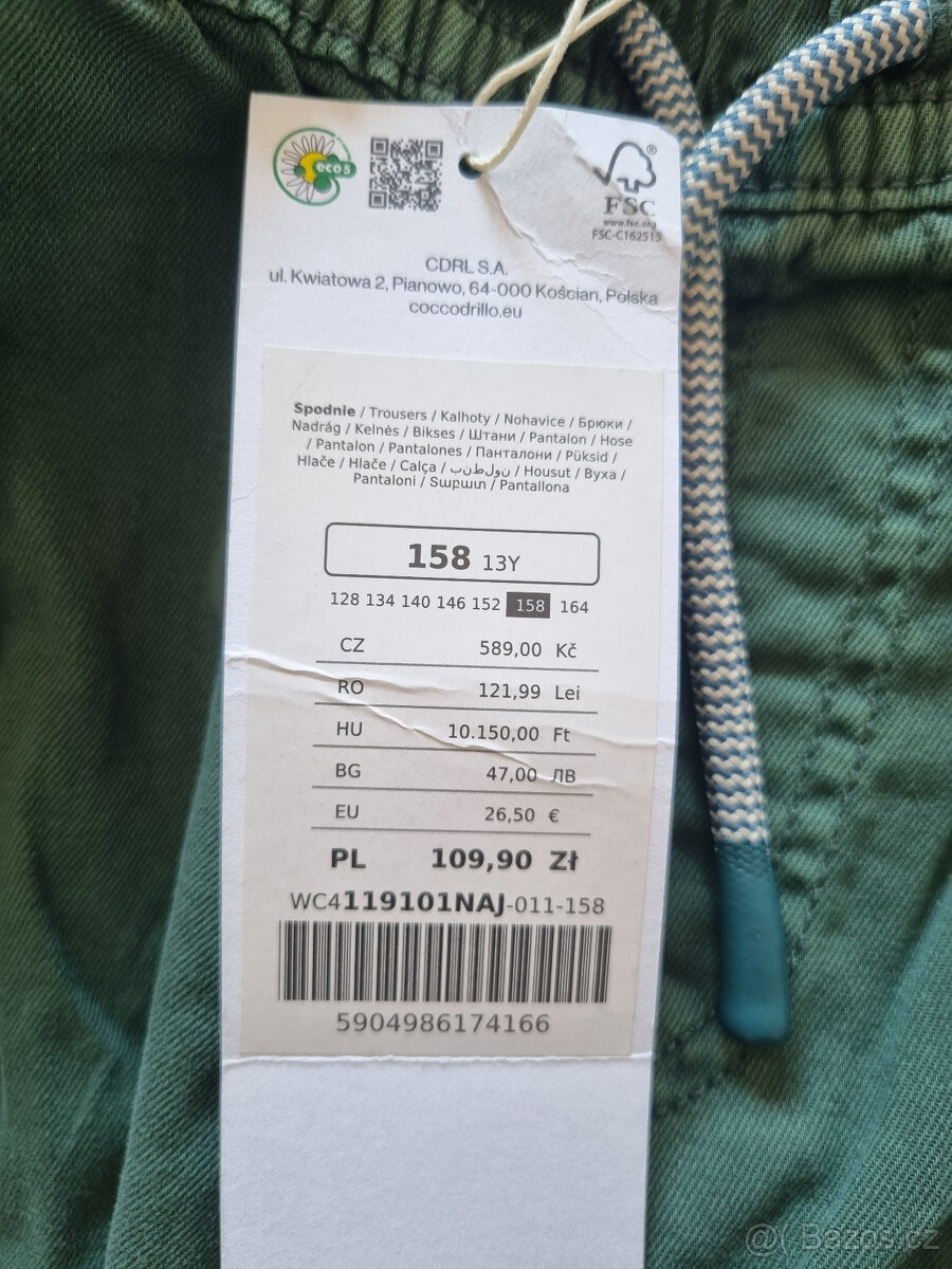 Cargo kalhoty Coccodrillo vel. 158 - 3