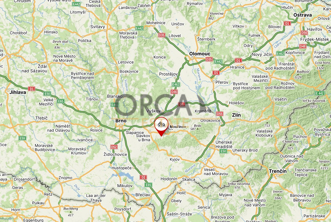 0,21 ha orné půdy v k.ú. Mouřínov - 3