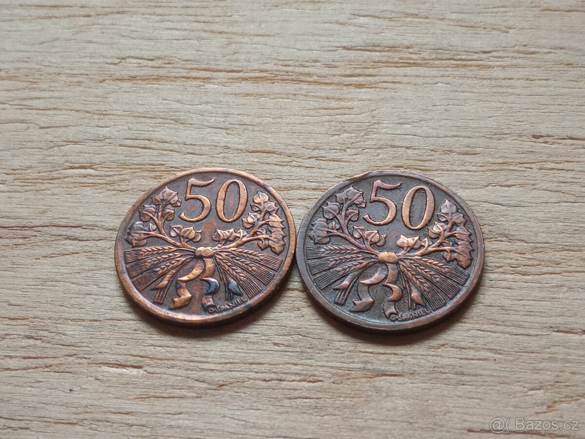 VZÁCNĚJŠÍ 50HAL.1949+47 TOP STAVY - 3