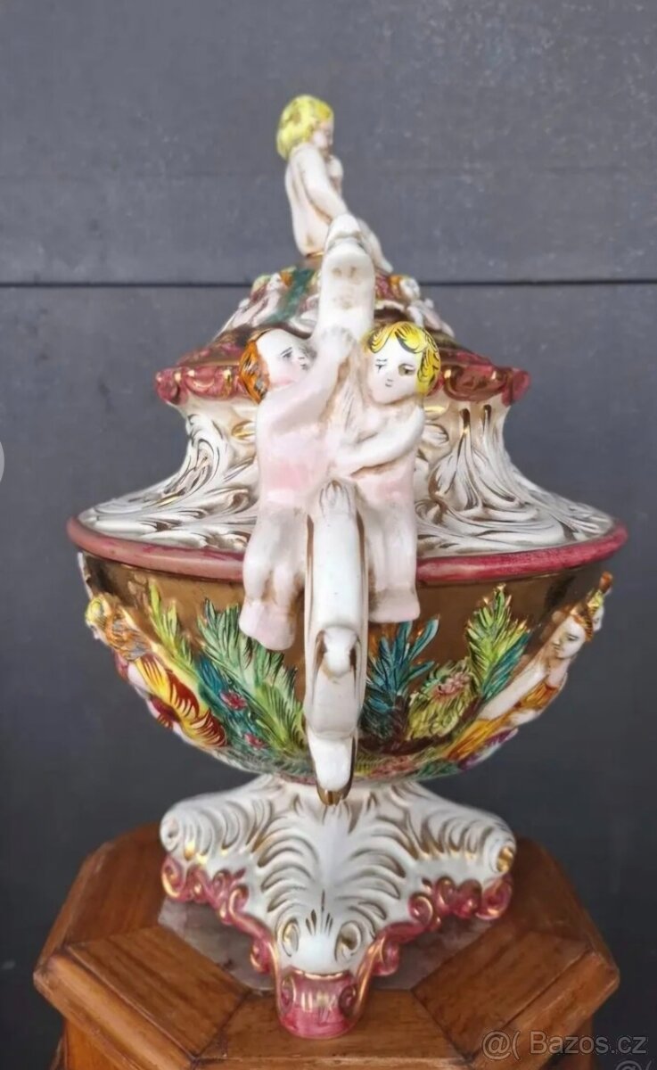Starožitná porcelánová mísa CAPODIMONTE - 3