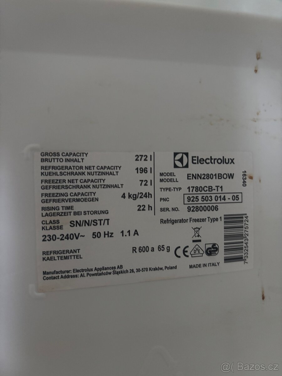 Lednice Electrolux vestavná - 3