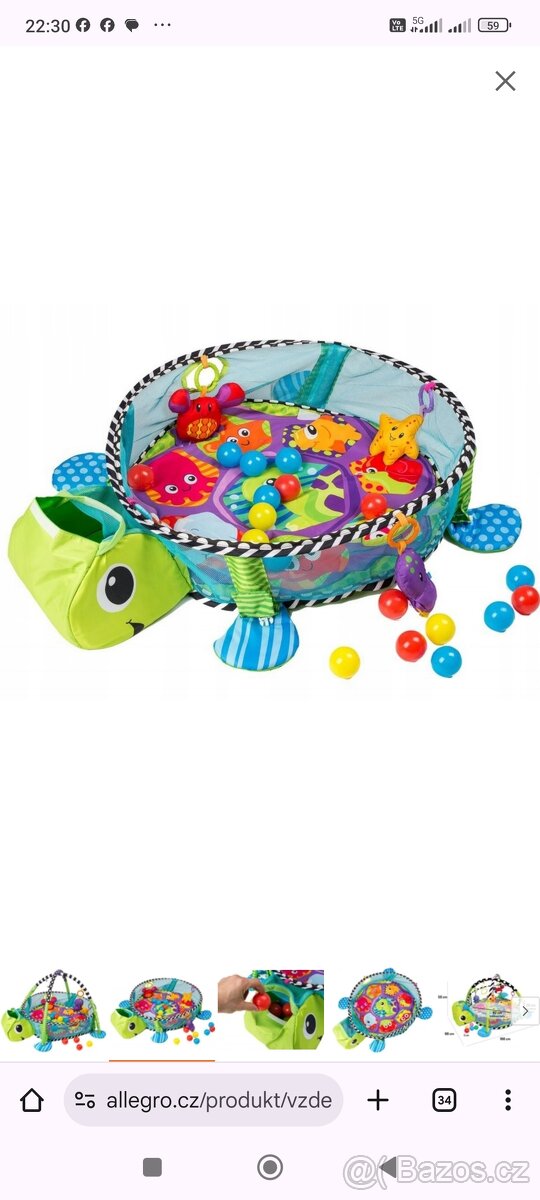 VZDĚLÁVACÍ PODLOŽKA VELKÁ PRO DĚTI A MIMINKA SENZORICKÁ OHRÁ - 3