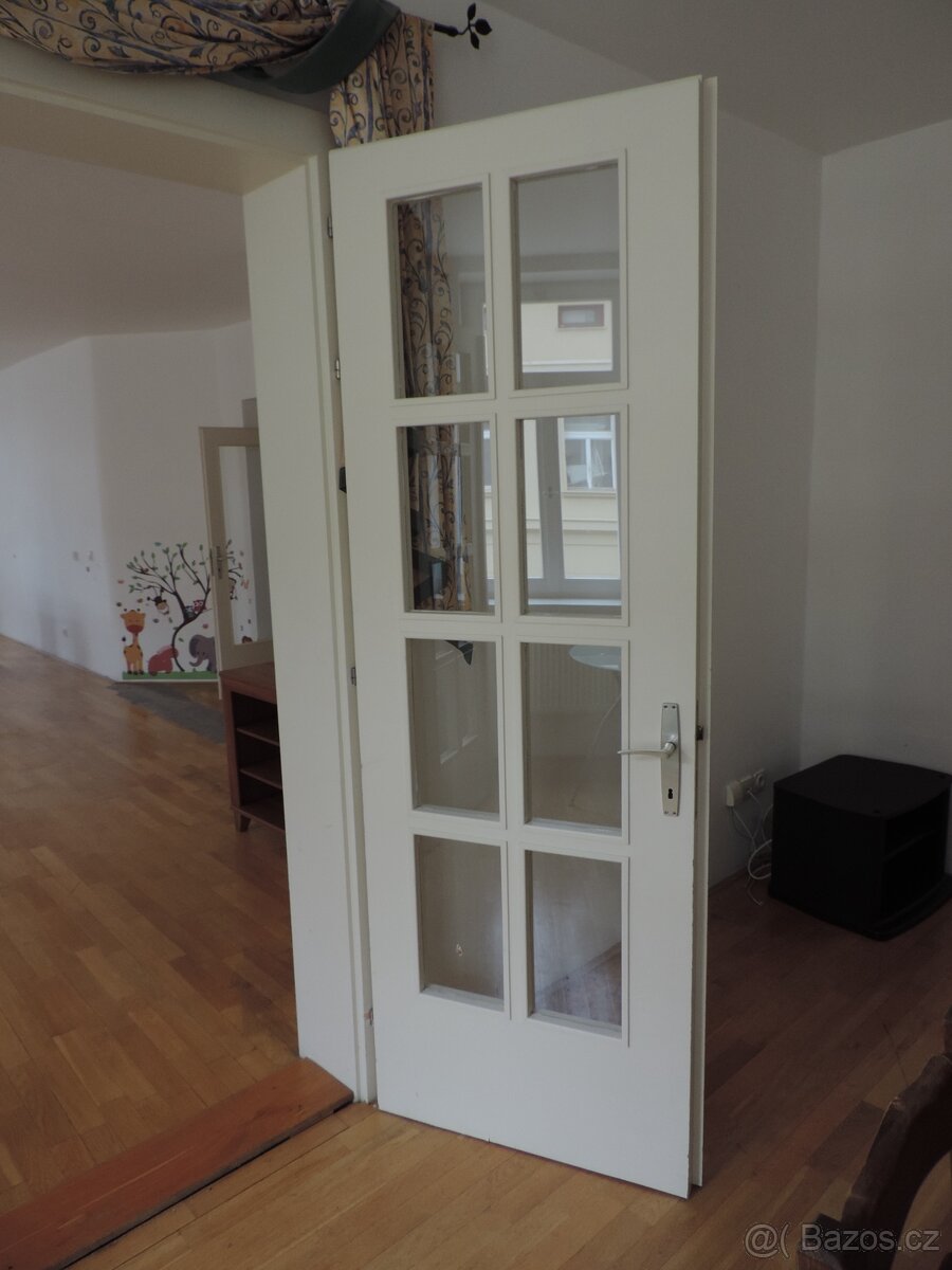 Francouzské dveře z masivu s rámem - 3