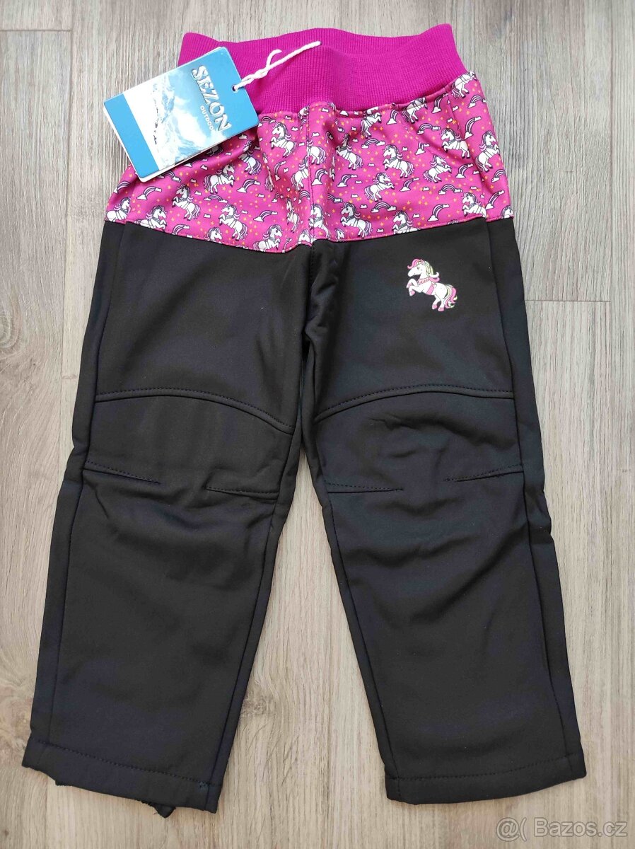 Softshellové zimní kalhoty obrázkové nové - 3