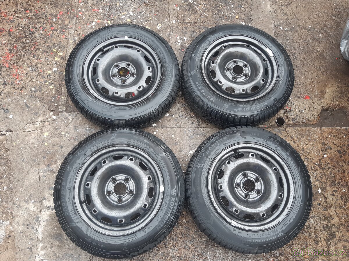 Zimni pneu 165x70x14" a celoroční 175x65x14" disky 5x100 Š - 3