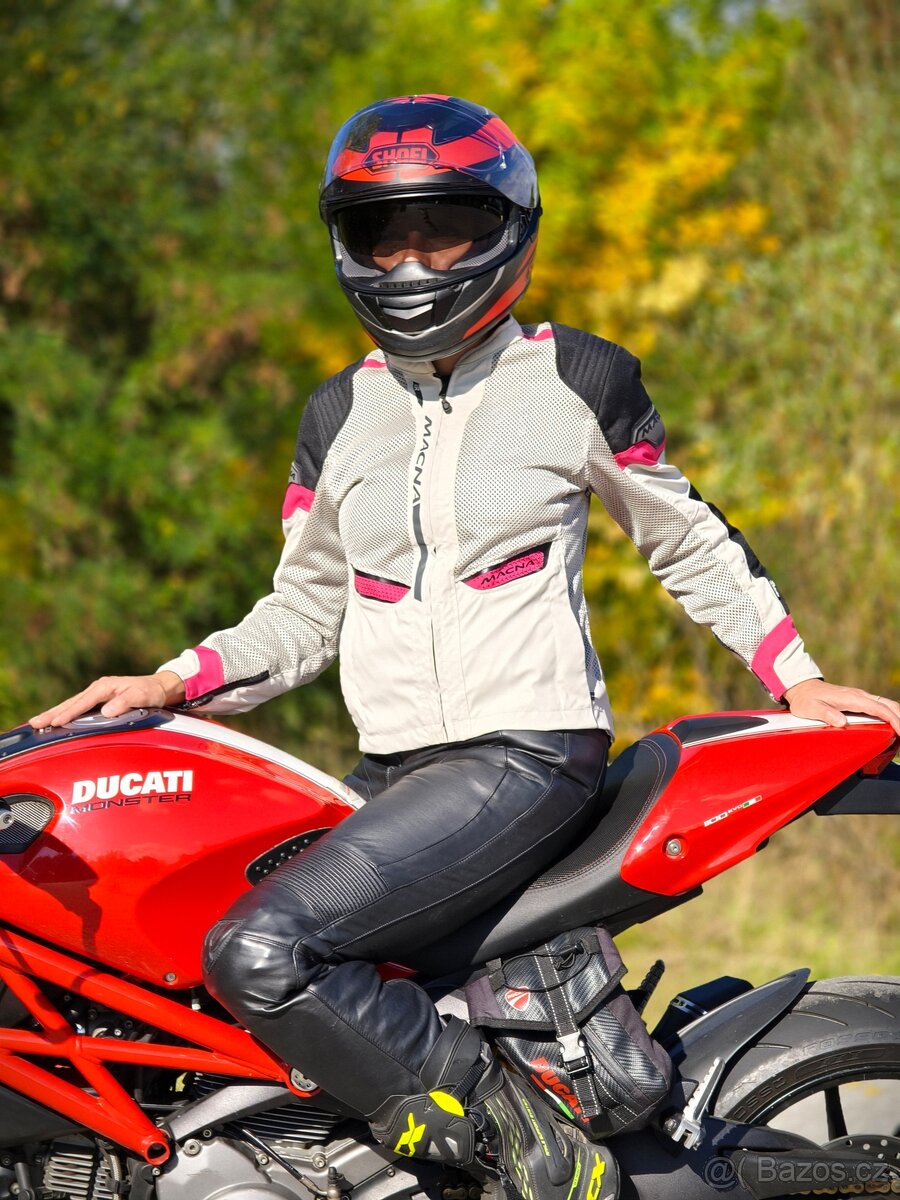 Damska perforovana bunda na motorku. - 3