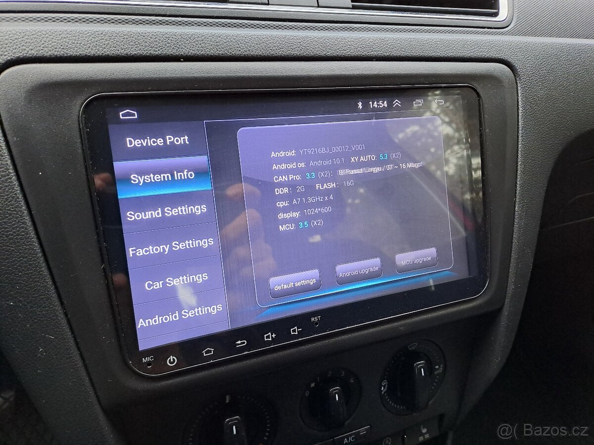 Univerzální 2 DIN 9" autorádio s Android 10.1 a Bluetooth - 3