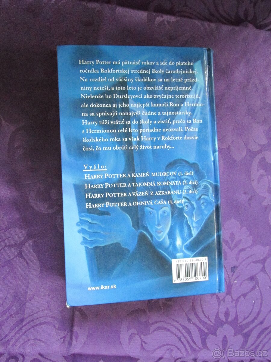 kniha Harry Potter a Fénixov rád - 3