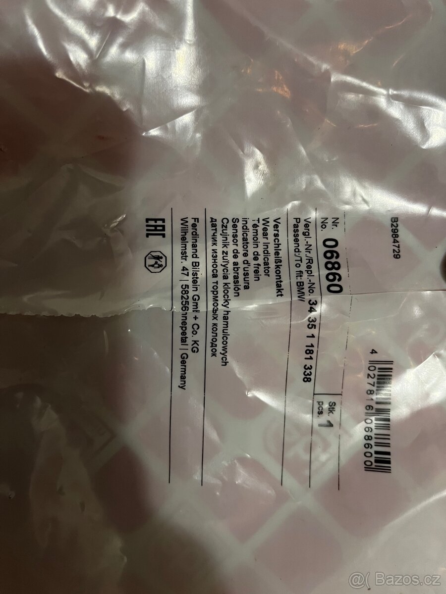 Snímač opotřebení brzdových destiček E36 - 3