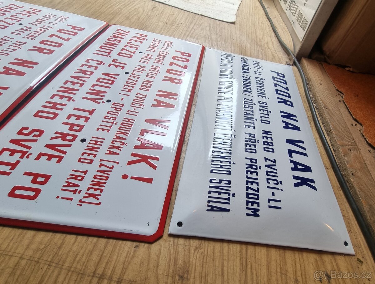 Smaltovaná cedule uloženky top stav ČSD ŽELEZNICE - 3