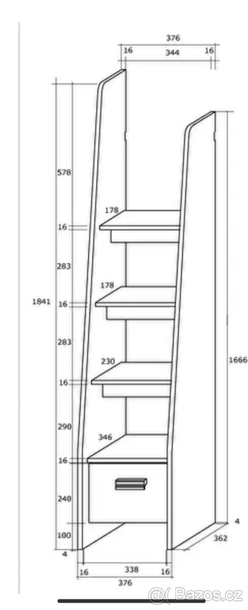 Rohová patrová postel Alina - 3