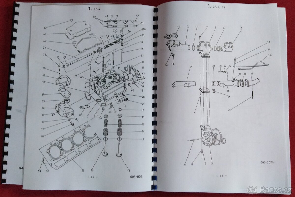 Katalog ND Liaz 151. 270 - 151.280 a převod. Praga 10P80.36 - 3