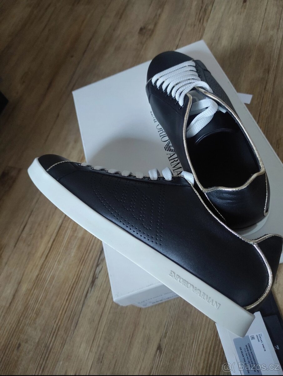 Emporio Armani – Luxusné kožené tenisky (originál, nové) - 3