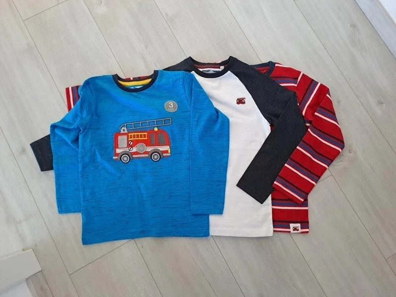 3 nová trička s hasičama, Next, vel.122 - 3